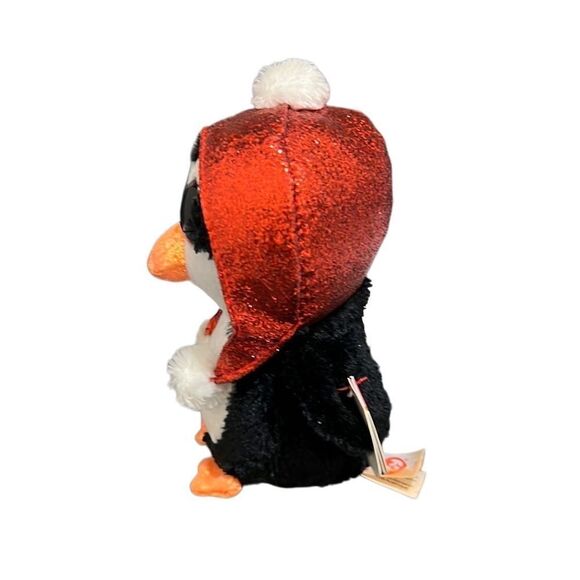 Ty Beanie Baby’s Boos penguin Gale blue glitter eyes beanie plush collection 6” - Picture 4 of 6
